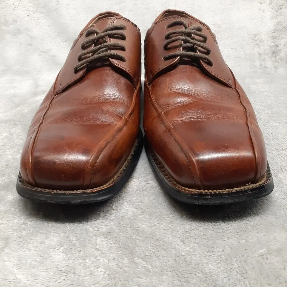 Florsheim Men Sz 7.5D Bicycle Toe Oxford Chestnut Brown Leather Regency Classic